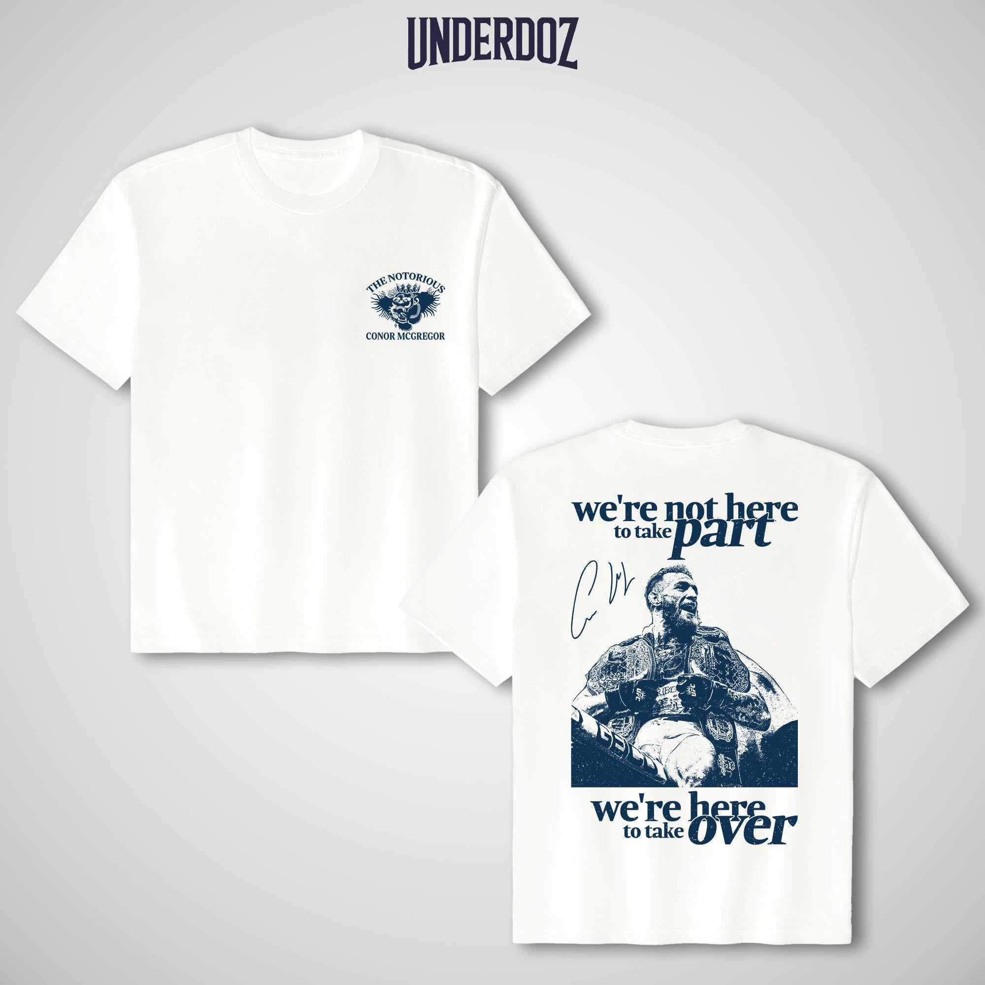 WE'RE NOT HERE TO TAKE PART T-SHIRT