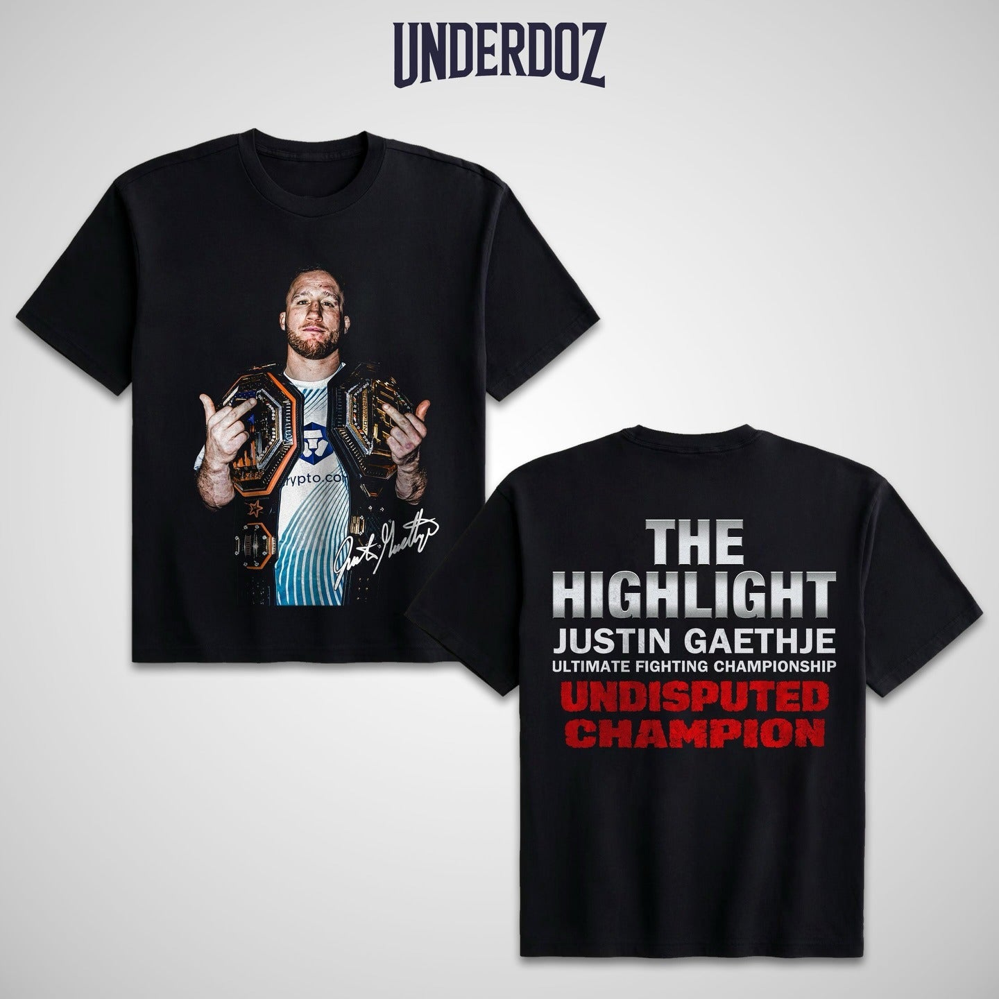 JUSTIN GAETHJE UNDISPUTED CHAMPION T-SHIRT